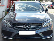 Mercedes C-class W205 2014-2021 Griglia Anteriore Diamond Silver (per Avantgarde/AMG-Line/C43 AMG) 2014-2018, senza telecamera foto 20