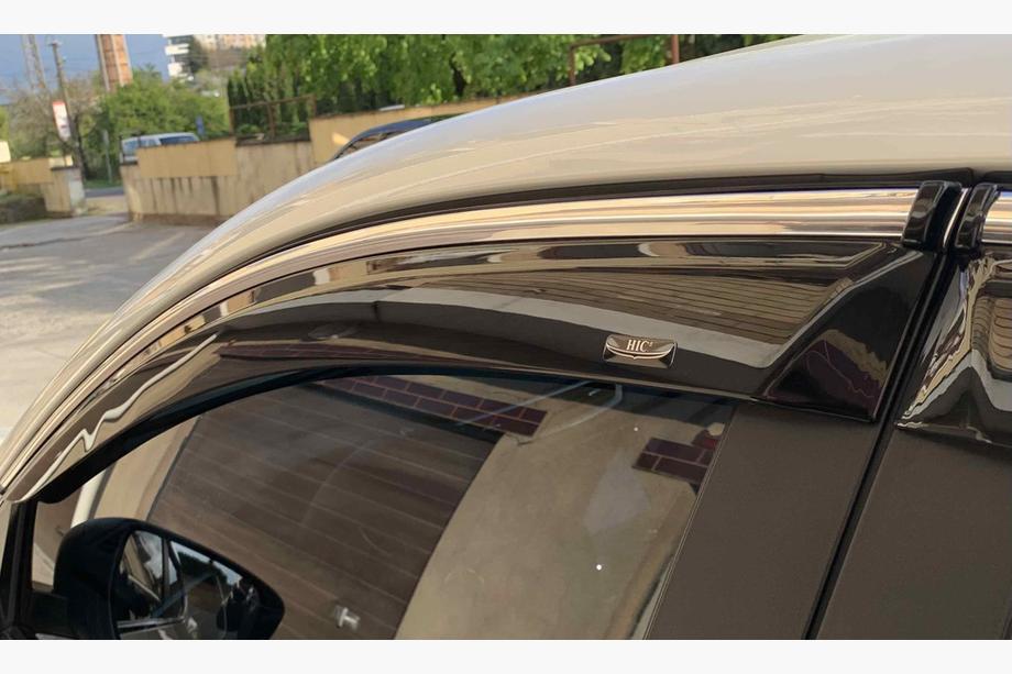 Nissan Qashqai 2014-2021 Deflettori finestrini con modanatura cromata (Niken, 4 pz) Foto 2
