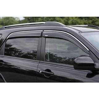 Deflettori finestrini con profilo cromato (4 pz, Niken) Kia Sportage 2004-2010 foto 1
