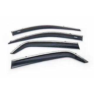 Deflettori finestrini con profilo cromato (4 pz, Niken) Kia Sportage 2004-2010 foto 4