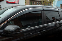 Honda CRV 2012-2016 Deflettori finestrini con profilo cromato (4 pz, Niken) foto 1