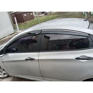 Deflettori Finestrini con Modanatura Cromata SD (4 pz, Niken) foto 1