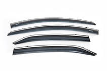 Toyota Corolla 2013-2019 Deflettori finestrini con profilo cromato (4 pz, Niken) foto 3