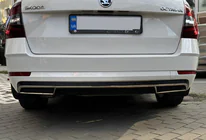 Skoda Octavia III A7 2013-2019 Cornice del diffusore posteriore (2013-2017, acciaio inox) foto 8
