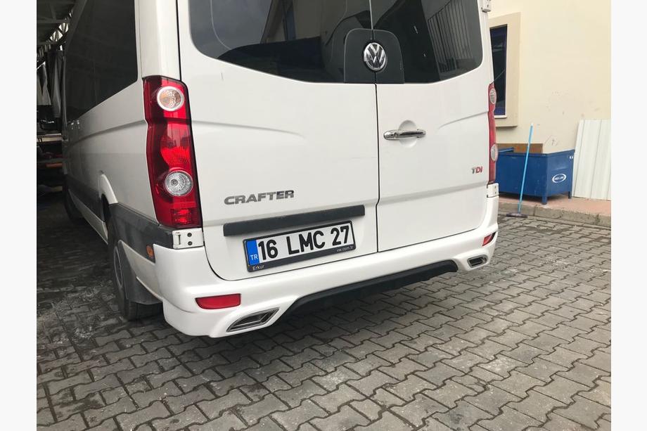 Volkswagen Crafter 2006-2016 Copertura paraurti posteriore V2 (primer per verniciatura) Foto 3