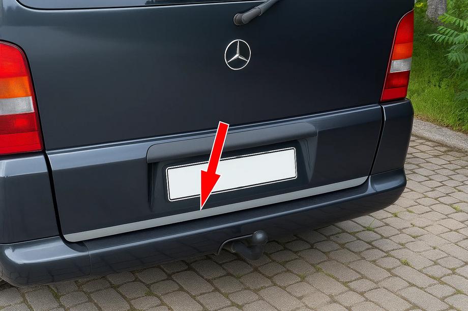 Mercedes Vito W638 1996-2003 Modanatura bagagliaio acciaio inox Image