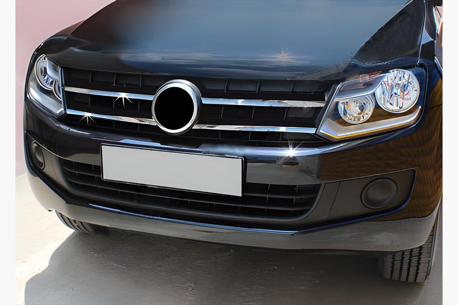 Volkswagen Amarok 2010-2022 Coperture griglia cromate 2010-2016 (strisce sottili, 4 pz, acciaio inox) Foto 2