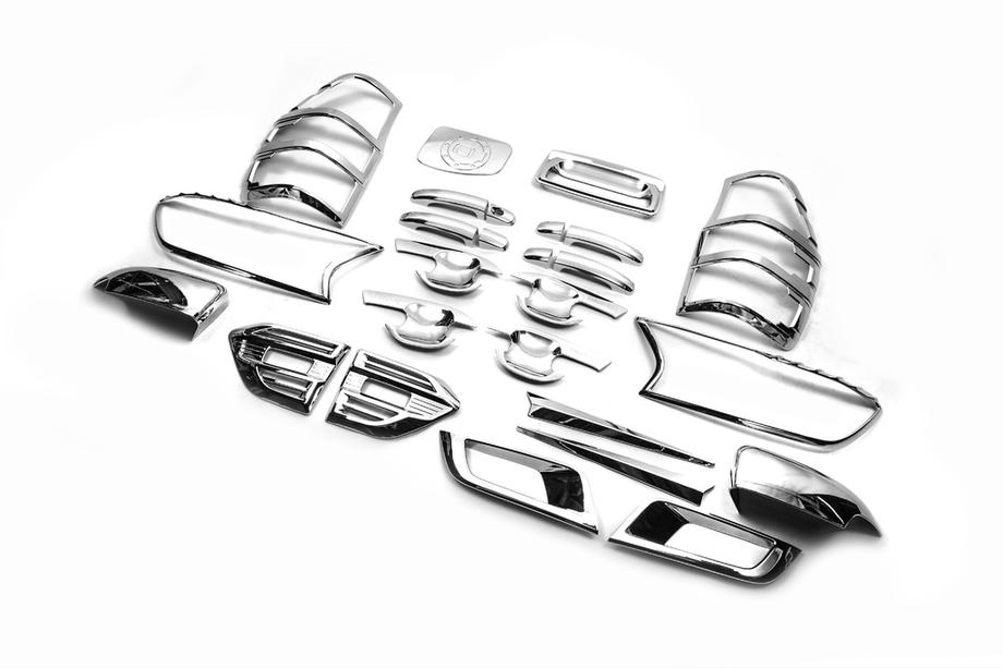 Ford Ranger 2011–2022 Kit modanature 2015+ (Cromato ABS) Image