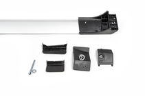 Nissan Qashqai 2007-2010 Barre portatutto per railings senza serratura Flybar V1 (2 pz) foto 6