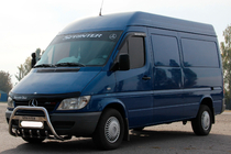 Mercedes Sprinter W901/902/903/904/905 1995–2006 Protezione Anteriore WT004 (Acciaio Inox) foto 2