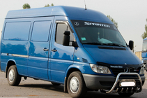 Mercedes Sprinter W901/902/903/904/905 1995–2006 Protezione Anteriore WT004 (Acciaio Inox) foto 4