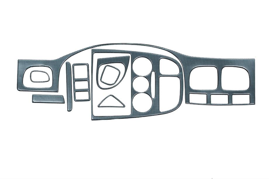 Kia Rio 2000-2005 Coperture cruscotto (2000-2002) Alluminio Image