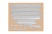 Mercedes W201 (190) 1982-1993 Kit rivestimenti cruscotto (11 pz) Alluminio foto 5