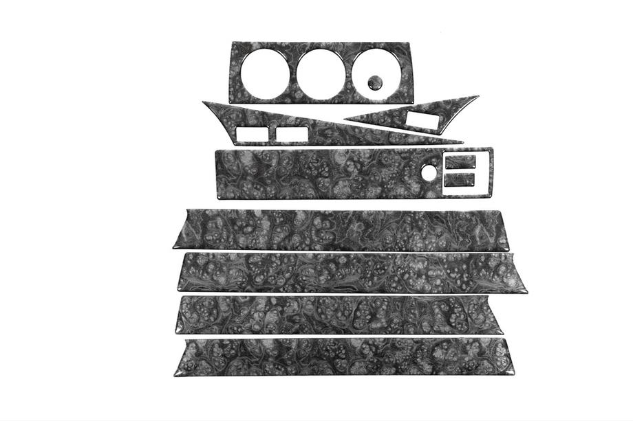 Mercedes W201 (190) 1982-1993 Kit rivestimenti cruscotto (11 pz) Titanio Foto 2