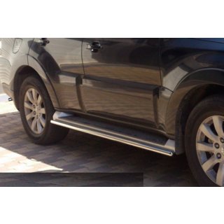 Tubi laterali per attacco originale (2 pz, acciaio inox) Mitsubishi Pajero Wagon III 1999-2006 foto 2