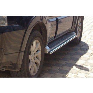 Tubi laterali per attacco originale (2 pz, acciaio inox) Mitsubishi Pajero Wagon III 1999-2006 foto 3
