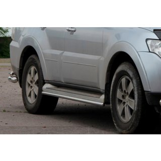 Tubi laterali per attacco originale (2 pz, acciaio inox) Mitsubishi Pajero Wagon III 1999-2006 foto 4