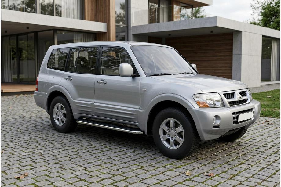 Mitsubishi Pajero Wagon III 1999-2006 Pedane Laterali Maydos V1 (2 pz, Alluminio e Acciaio Inox) Image