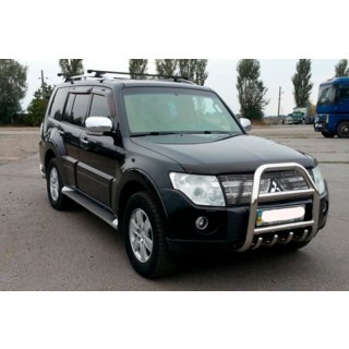 Protezione Anteriore QT007 (Acciaio Inox) Mitsubishi Pajero Wagon III 1999-2006 foto 3