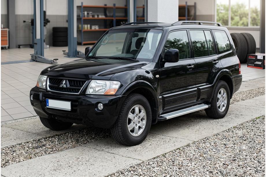 Mitsubishi Pajero Wagon III 1999-2006 Pedane Laterali Maya V2 (2 pz, Alluminio) Image