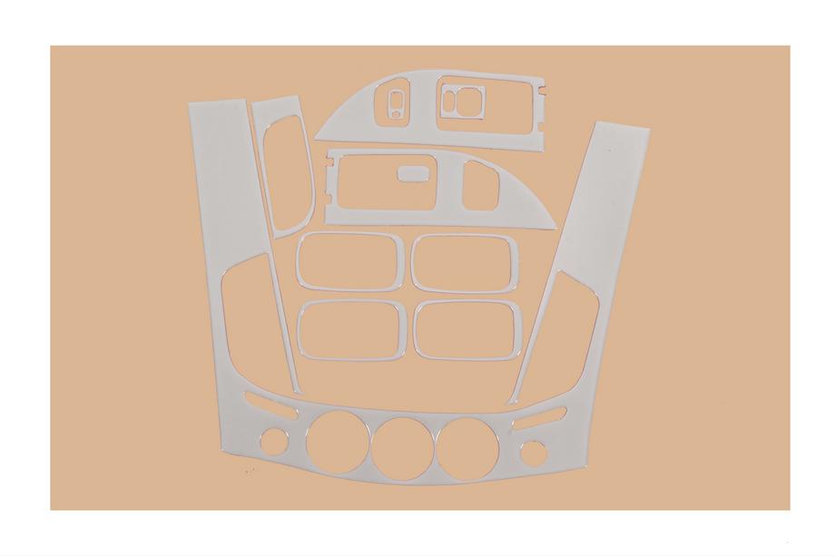 Mitsubishi L200 2006-2015 Kit rivestimenti cruscotto (11 pezzi) Titanio Foto 3