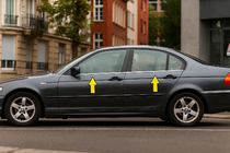 BMW 3 Series E46 1998-2006 Cornici finestrini acciaio inox OmsaLine - Acciaio Inox Italiano foto 1