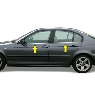 Cornici finestrini acciaio inox BMW 3 Series E46 1998-2006 foto 2