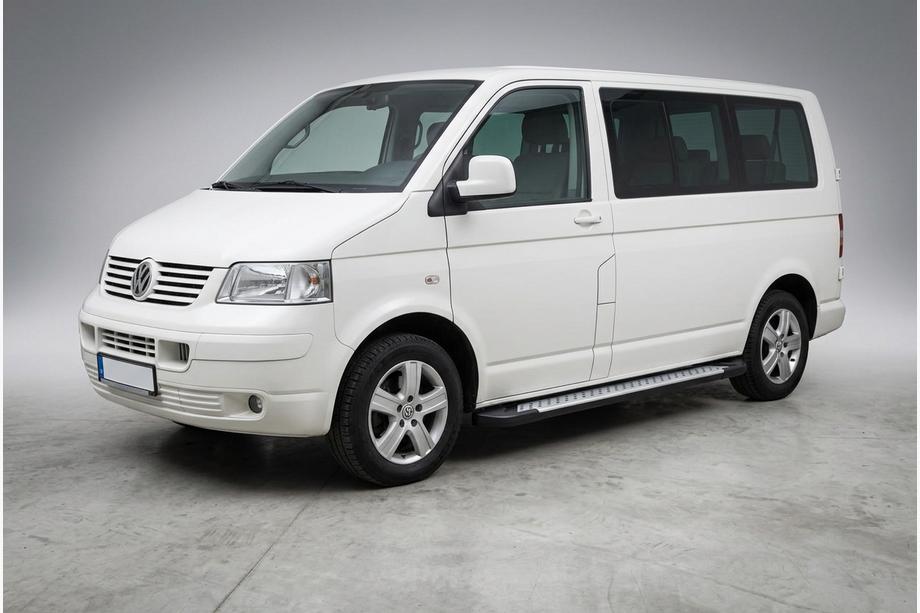 Volkswagen T5 Transporter 2003-2010 Pedane Laterali Allmond Grey (2 pz, Alluminio) Foto 1