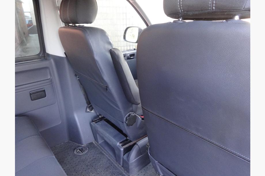 Volkswagen T5 2010-2015 Coprisedi Auto (Similpelle↗Tessuto, Premium) Set Completo Interni ↗ Sedili Anteriori (2↗1) Foto 7