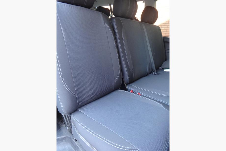 Volkswagen T5 2010-2015 Coprisedi Auto (Similpelle↗Tessuto, Premium) Set Completo Interni ↗ Sedili Anteriori (2↗1) Foto 8