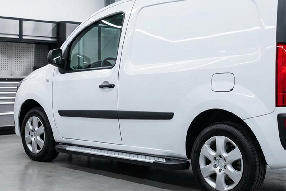 Renault Kangoo 2008–2020 Pedane Laterali Allmond Grey (2 pz, Alluminio) Passo Lungo Foto 1