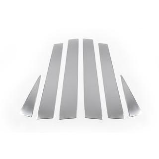 Coperture Montanti Porta Cromate (6 pz, Acciaio Inox) Volkswagen Touareg 2002–2010 foto 3