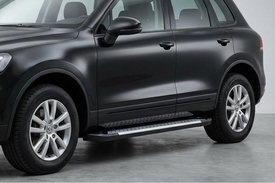 Volkswagen Touareg 2002–2010 Pedane Laterali Allmond Grey (2 pz, Alluminio) Foto 3