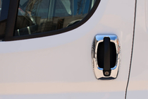 Fiat Ducato 2006-2025 Coperture Maniglie Cromate (Acciaio Inox) Coperture intorno alle maniglie (4 pezzi) foto 2
