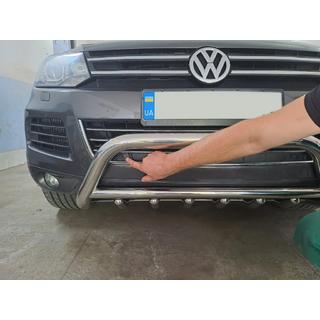 Paraurti Anteriore WT003 (Acciaio Inox) Volkswagen Touareg 2010-2018 foto 3