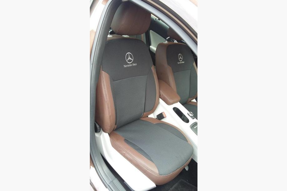 Mercedes A-class W176 2012-2018 Coprisedi Auto (Ecopelle↗Tessuto, Premium) Foto 2