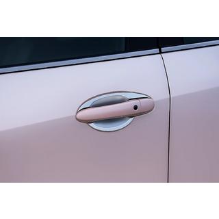 Vaschette maniglie cromate con petali (4 pz, plastica) foto 1