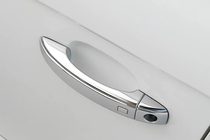 Audi A5 2007-2015 Cover Maniglie Porta Cromate con Pulsanti (4 pz, Acciaio Inox) foto 1