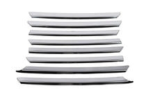 Volkswagen T4 Transporter 1990-2003 Coperture griglia cromate Cofano inclinato (8 pz, acciaio inox) foto 5
