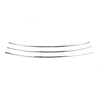 Inserti griglia paraurti Cofano Dritto (3 pz, Acciaio Inox) Volkswagen T4 Caravelle/Multivan 1990–2003 foto 3