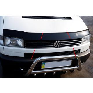 Coperture Griglia Cromate Cofano Dritto (8 pz, Acciaio Inox) Volkswagen T4 Caravelle/Multivan 1990–2003 foto 1