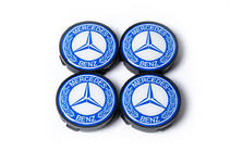 Mercedes-Benz Copri mozzo 55,5mm/57mm senza anello (set 4 pezzi, blu) foto 2