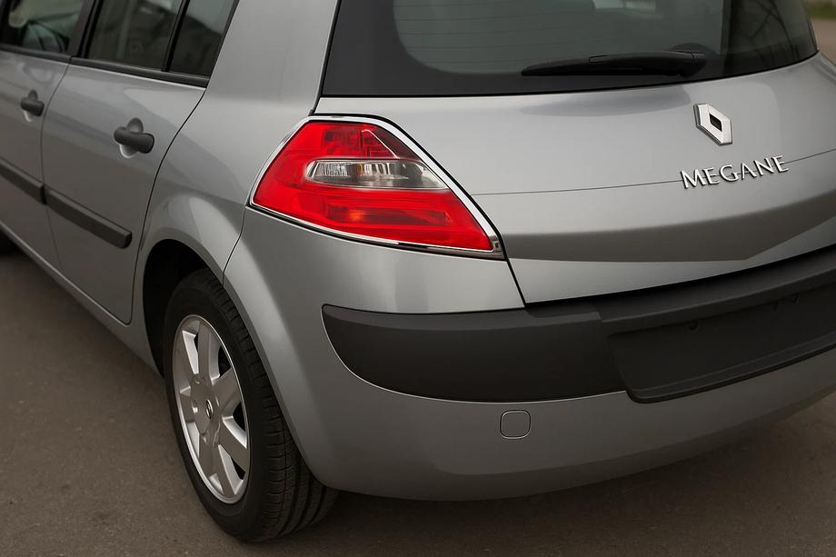 Renault Megane II 2004-2009 Coperture cromate per fanali posteriori (HB, 2 pz, plastica) Image