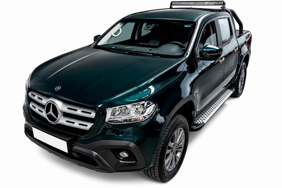 Mercedes X class 2017-2020 Pedane laterali Allmond Grey (2 pz, alluminio) Image