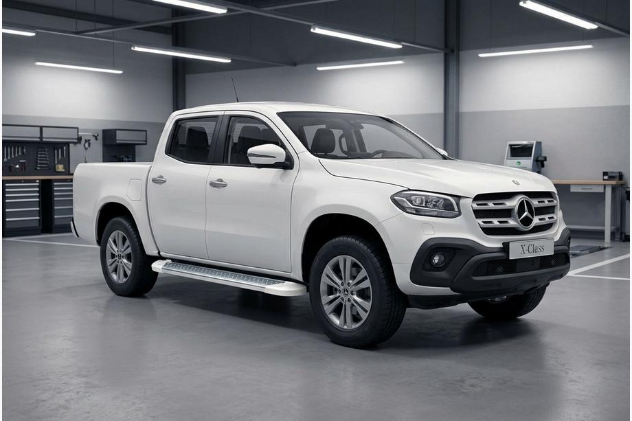 Mercedes X class 2017-2020 Pedane Laterali Allmond White (2 pz, Alluminio) Image