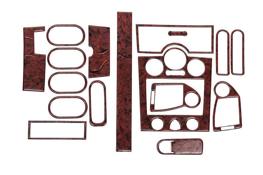Renault Megane II 2004-2009 Kit rivestimenti cruscotto 17 pezzi (Meric, Turchia) Legno Foto 3