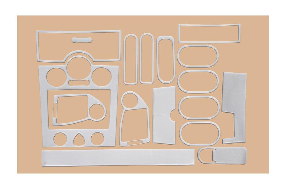 Renault Megane II 2004-2009 Kit rivestimenti cruscotto 17 pezzi (Meric, Turchia) Legno Foto 4