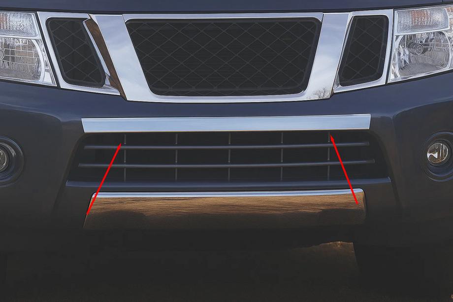 Nissan Pathfinder R51 2005-2014 Protezione paraurti anteriore in acciaio inox Image