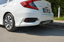 Honda Civic Sedan X 2016-2021 Angolari paraurti posteriore (primerizzati per verniciatura) foto 1