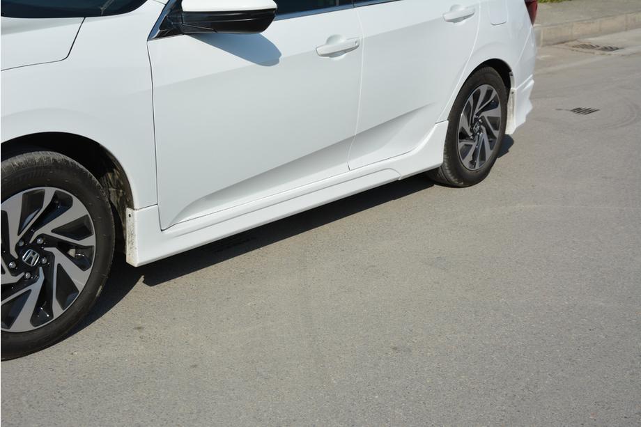 Honda Civic Sedan X 2016-2021 Minigonne laterali (primer per verniciatura) Foto 4